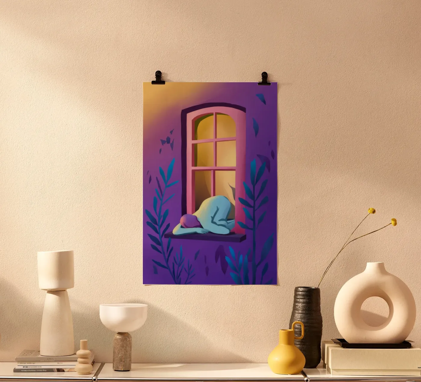 Window Watcher Dusk poster by Pake Nebula