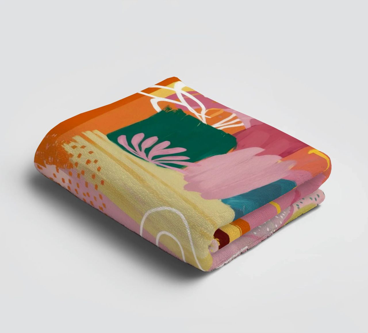 Llama abstrait en fleurs serviette de bain de Pake Nebula