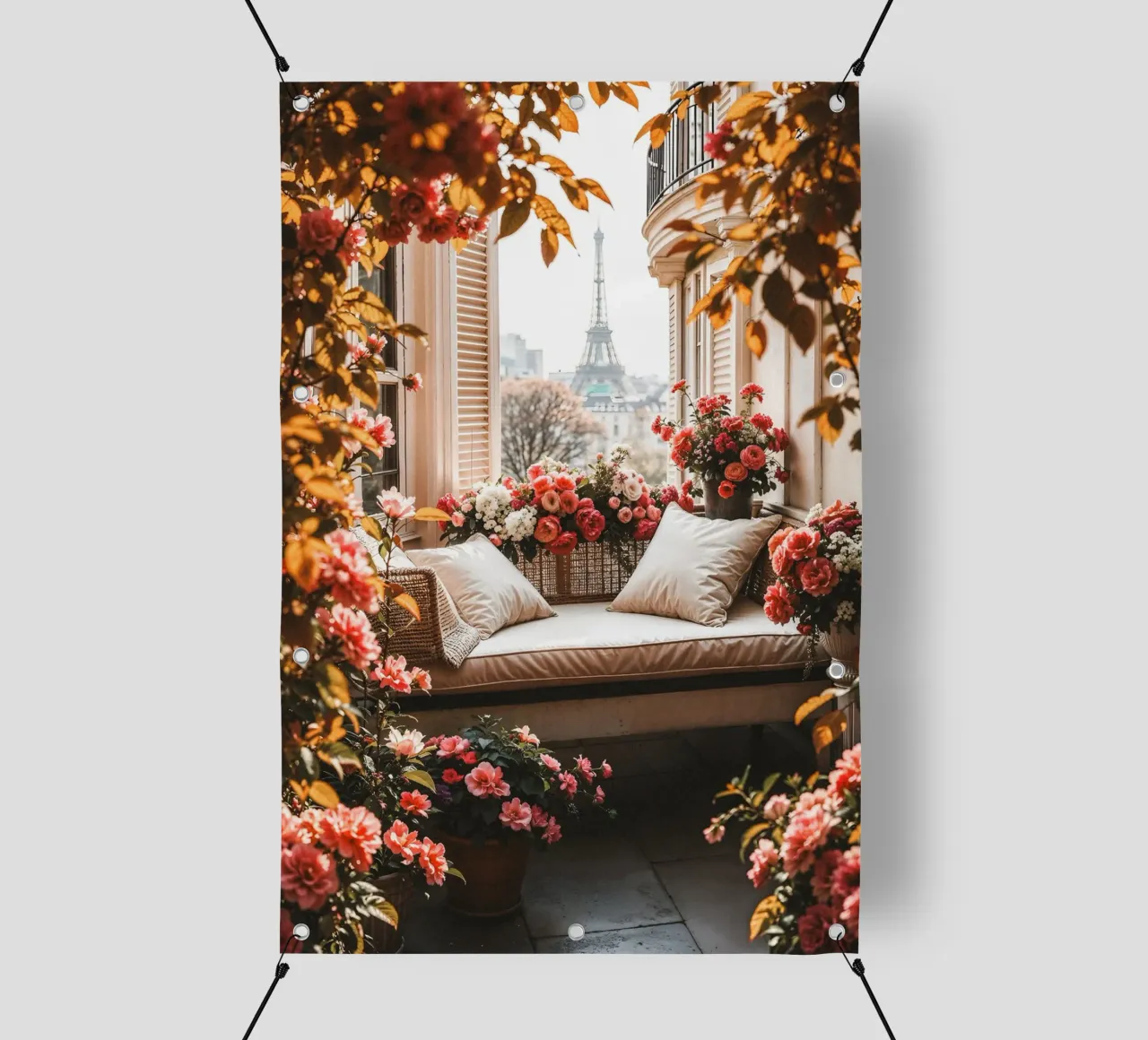 Sogno di Parigi in fiore telo in pvc da BLICKPUNKT
