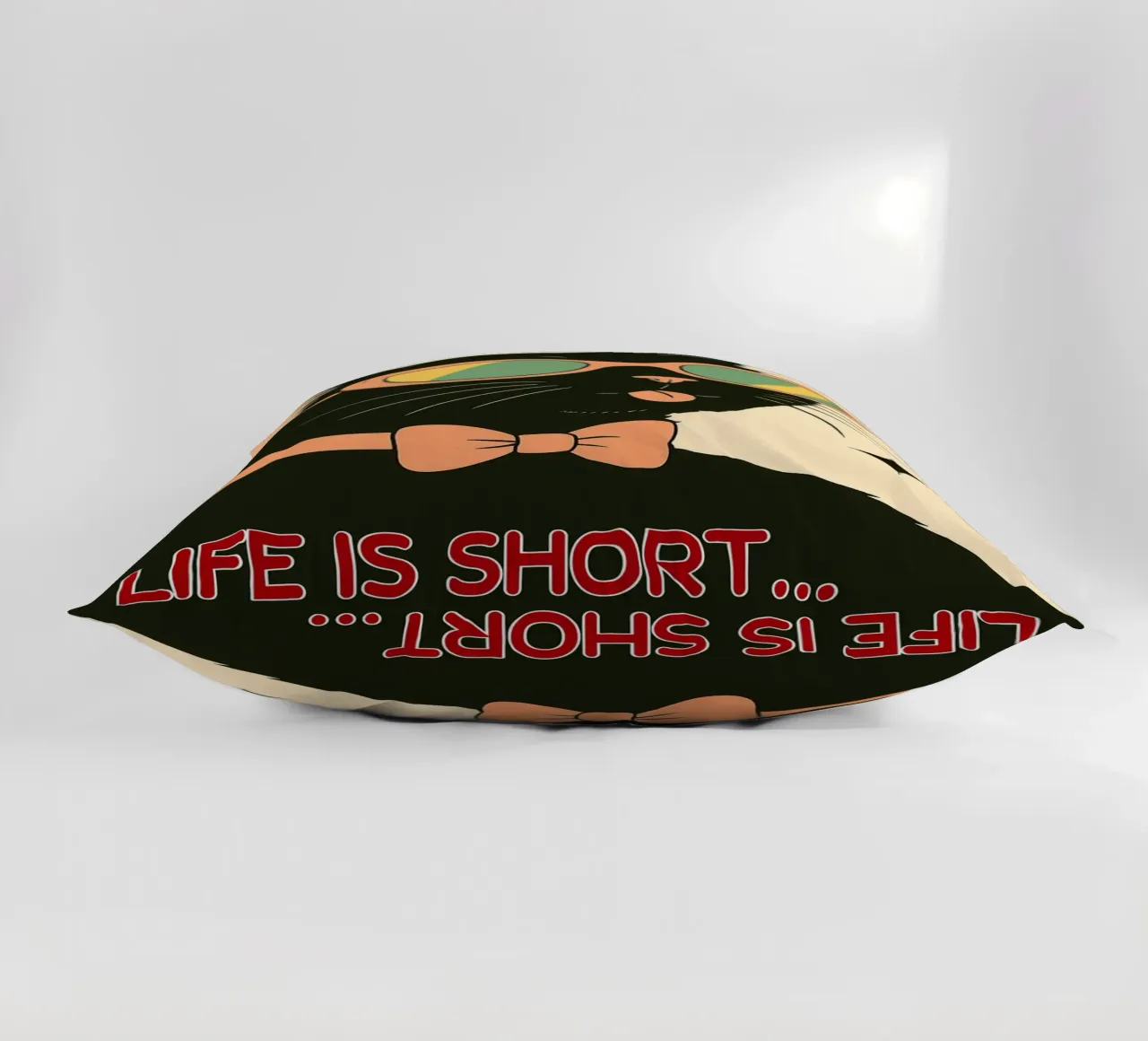 life is short spoil your cat decorative cushion by Nayara