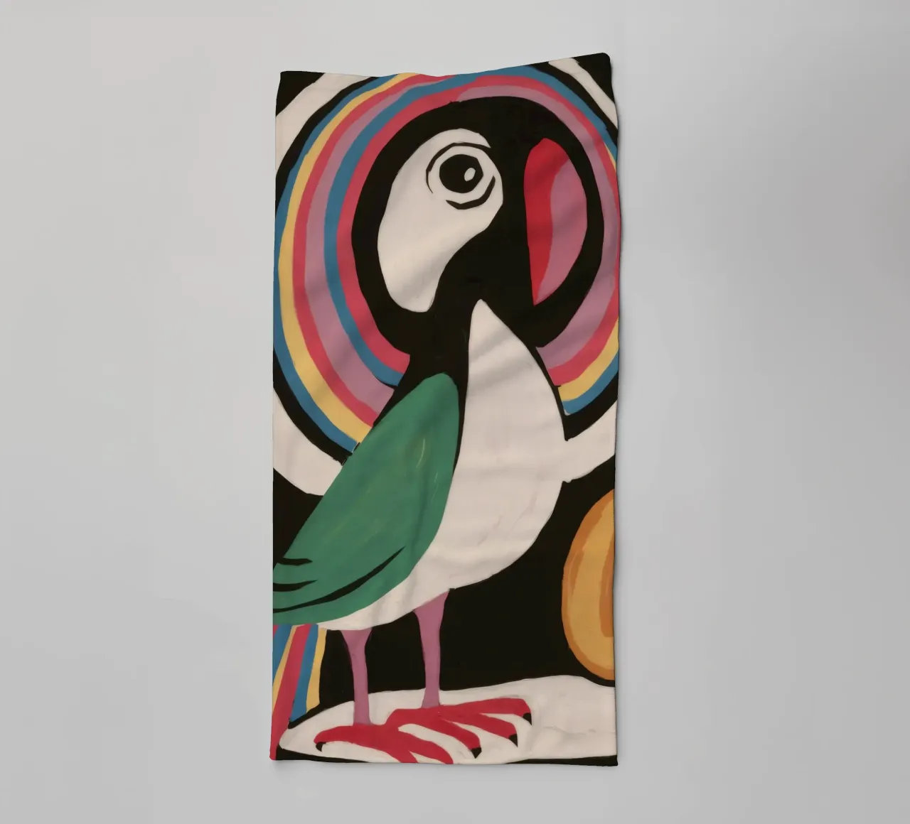 Chromatic Avian Emblem towel by Pake Nebula