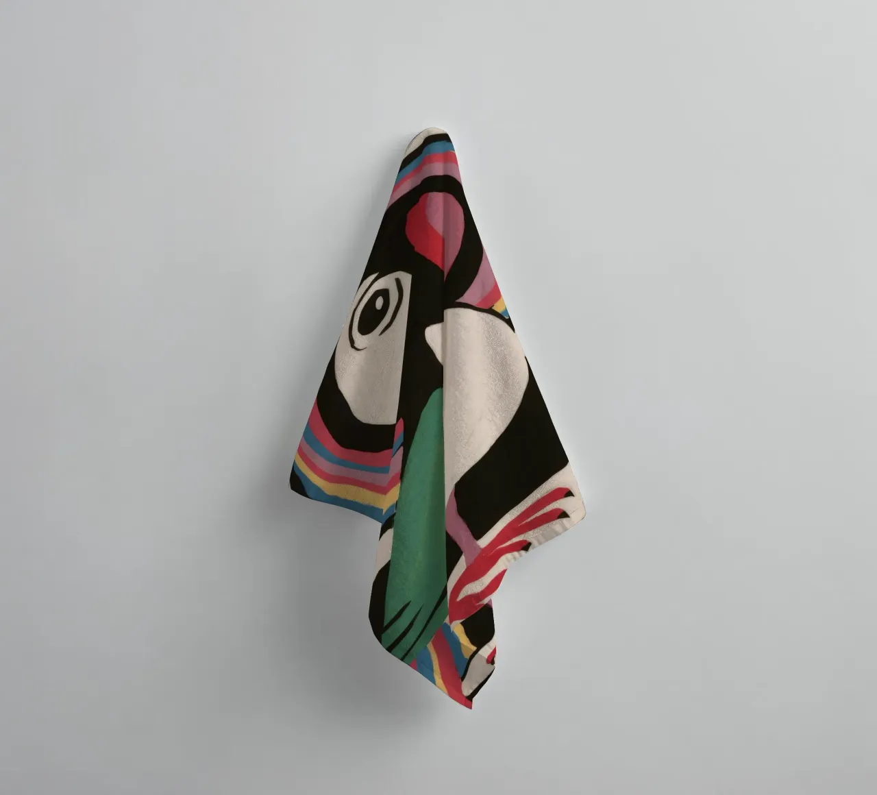 Chromatic Avian Emblem towel by Pake Nebula