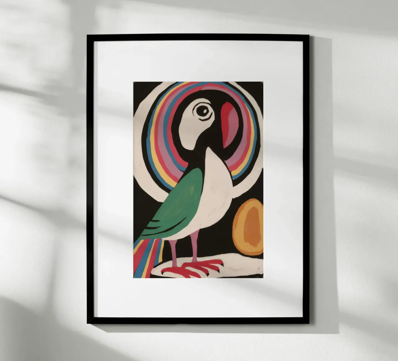 Emblema aviario cromatico poster con telaio in legno da Pake Nebula