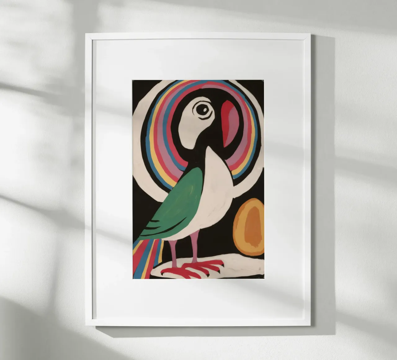 Emblema aviario cromatico poster con telaio in legno da Pake Nebula