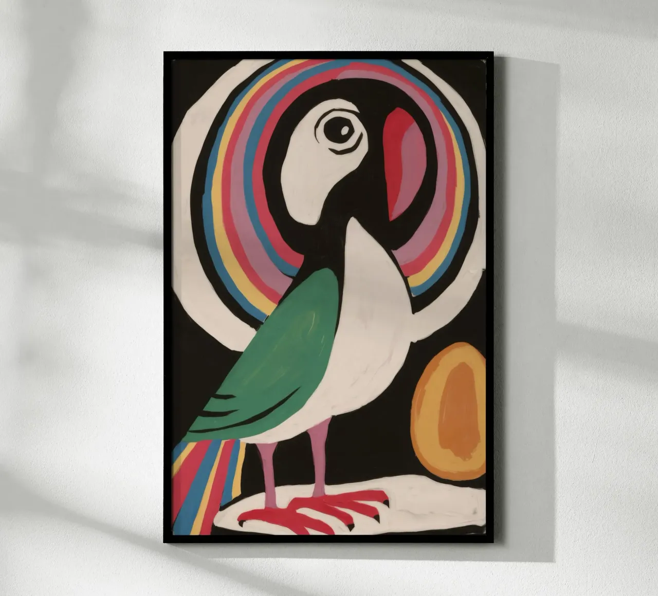 Emblema aviario cromatico poster con telaio in legno da Pake Nebula