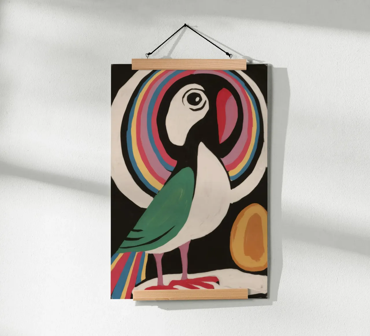 Emblema aviario cromatico poster con telaio in legno da Pake Nebula