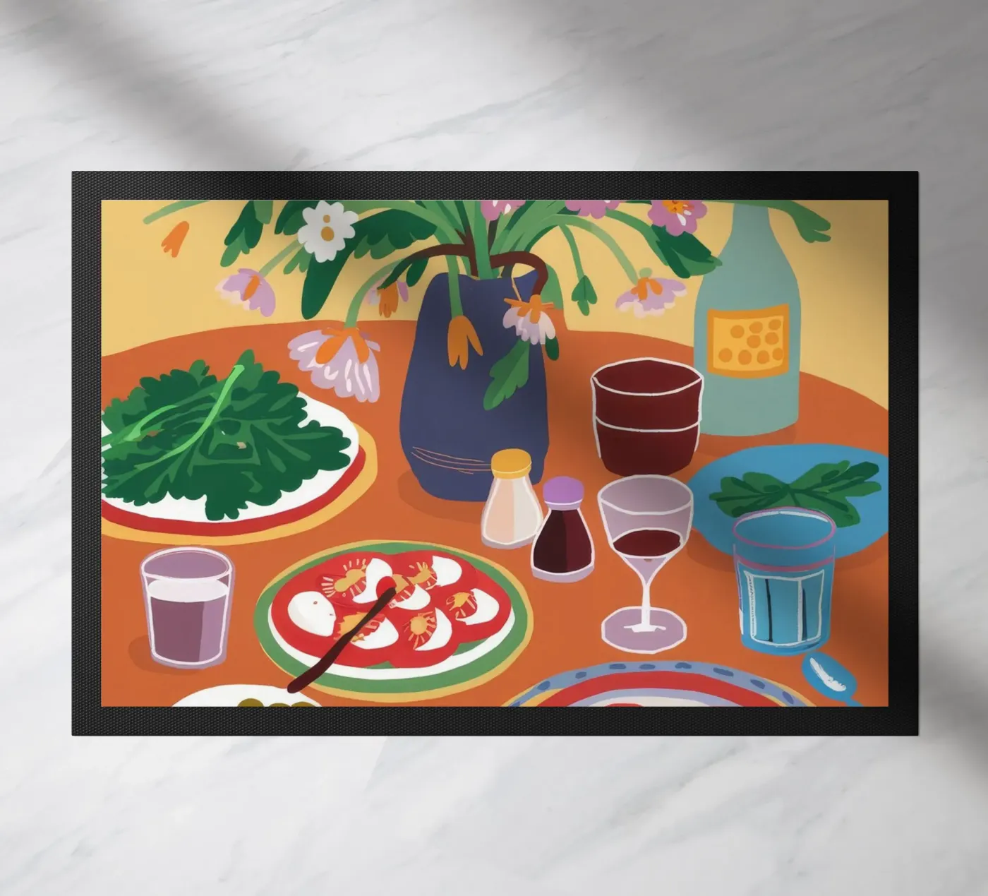 Festive Table Spread doormat by Pake Nebula