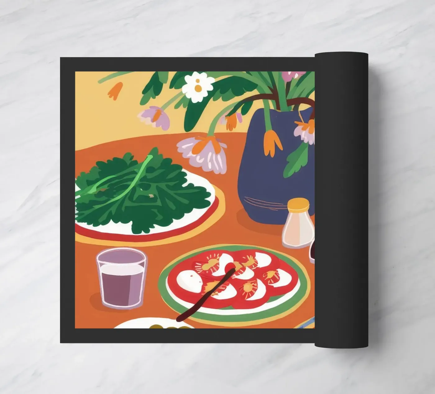 Festive Table Spread doormat by Pake Nebula