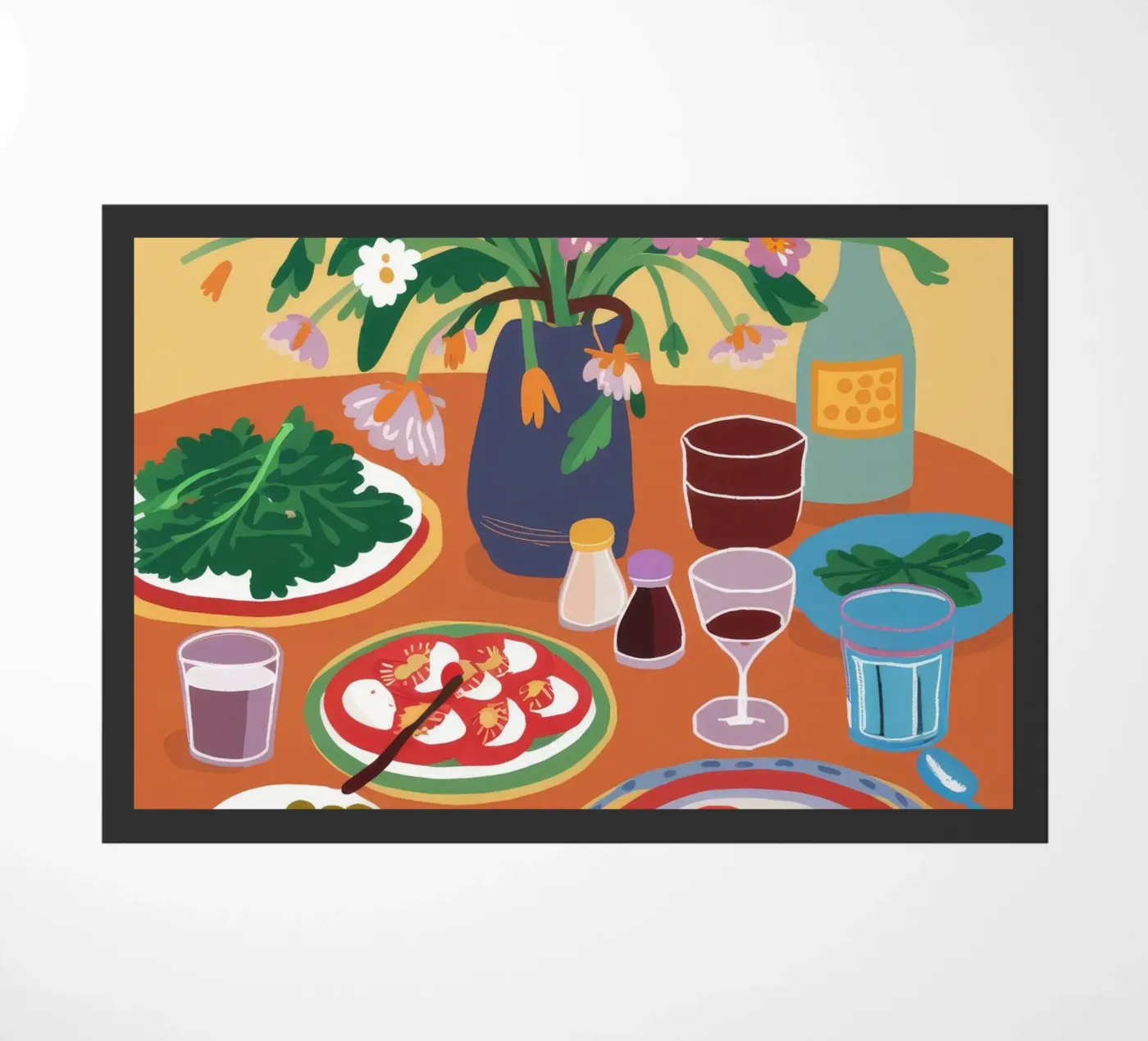 Festive Table Spread doormat by Pake Nebula