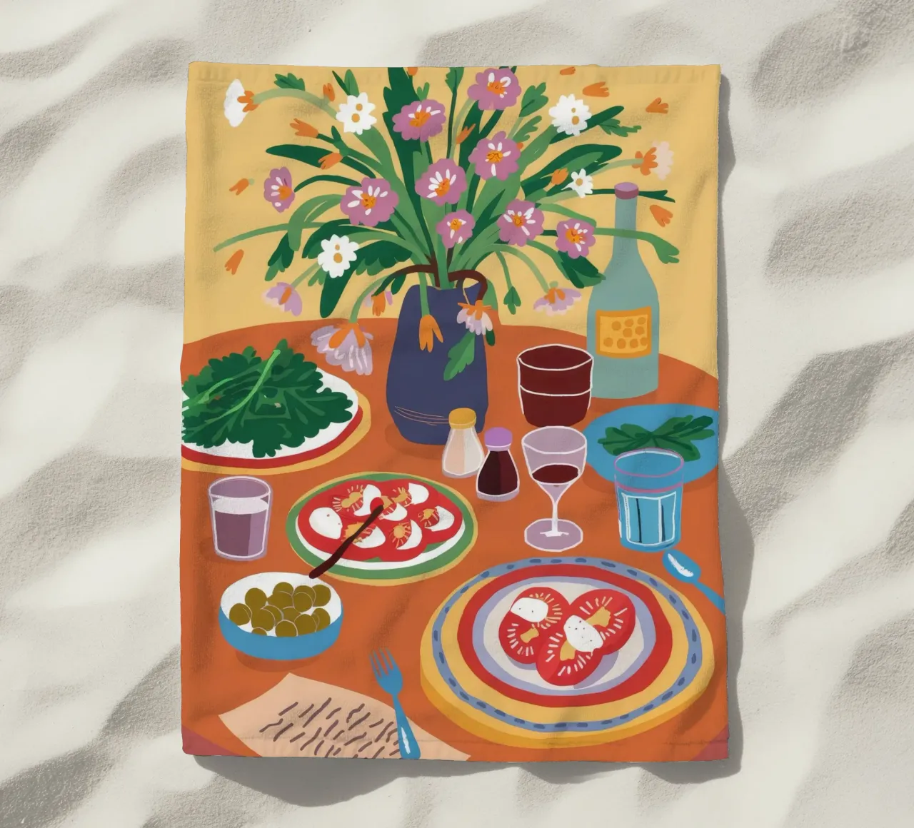 Tavola imbandita a festa product.type.towel-beach common.byCreator Pake Nebula