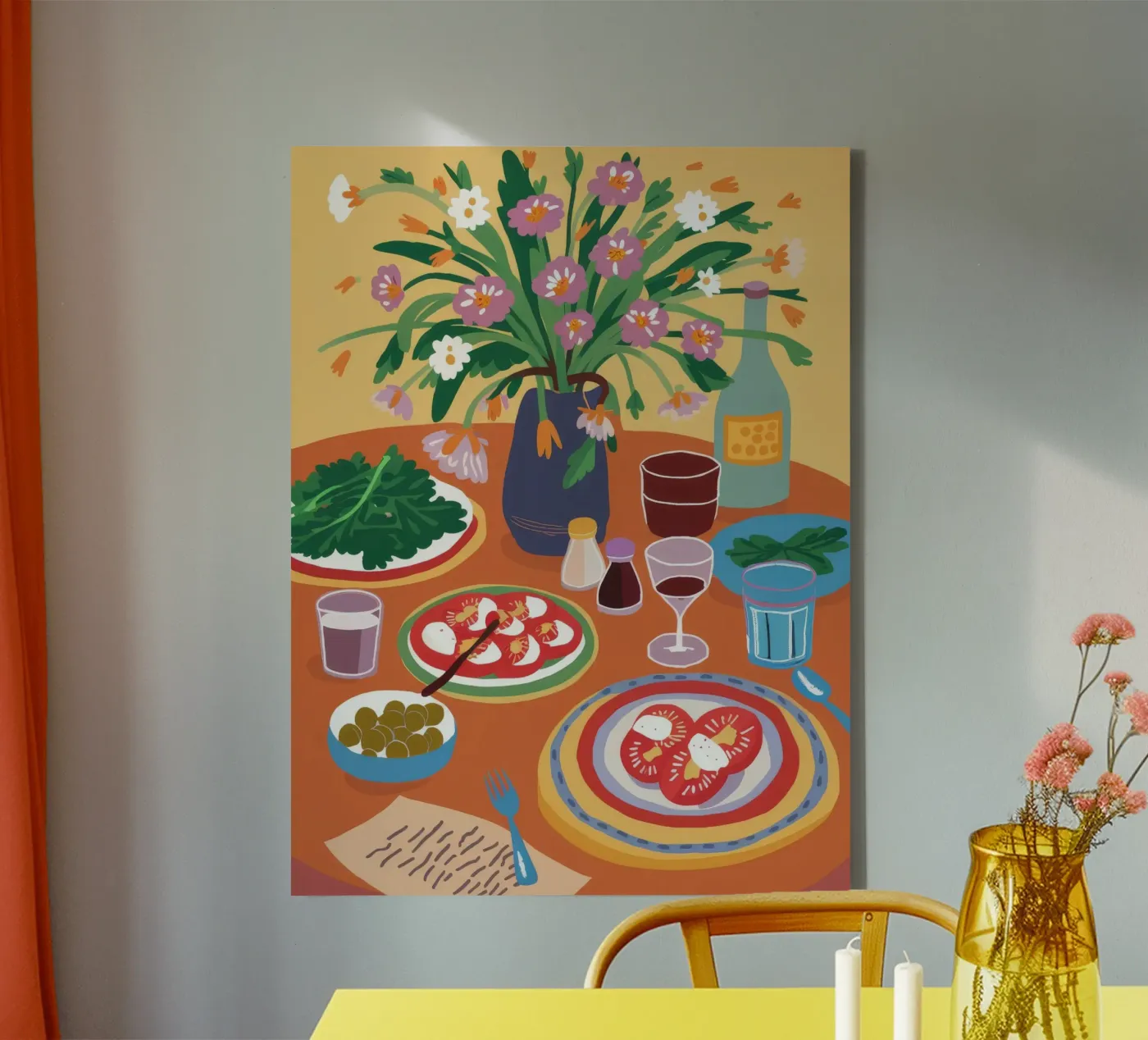 Festive Table Spread canvas by Pake Nebula