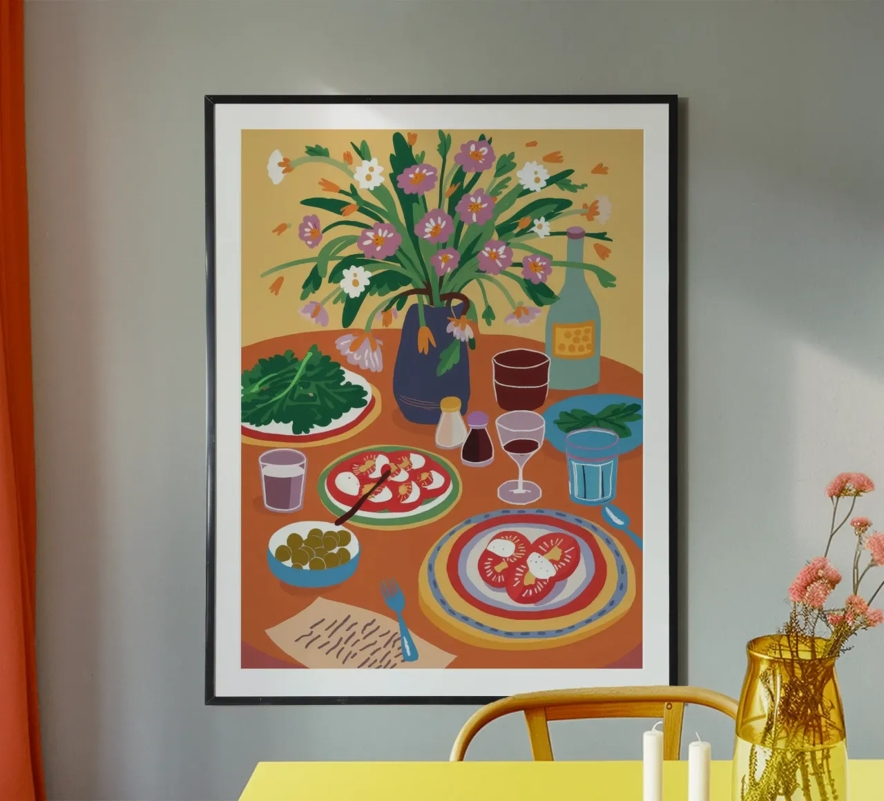 Festive Table Spread poster by Pake Nebula