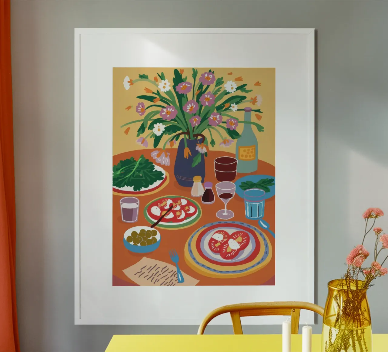 Festive Table Spread poster by Pake Nebula