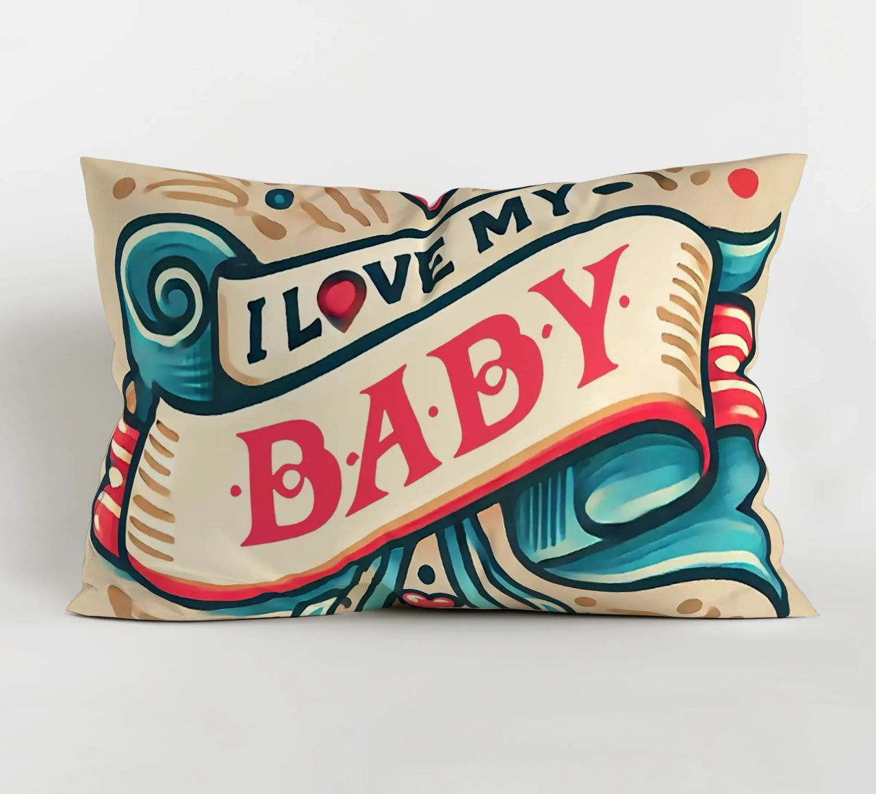 I LOVE MY BABY coussin de Vintage Van Gogh