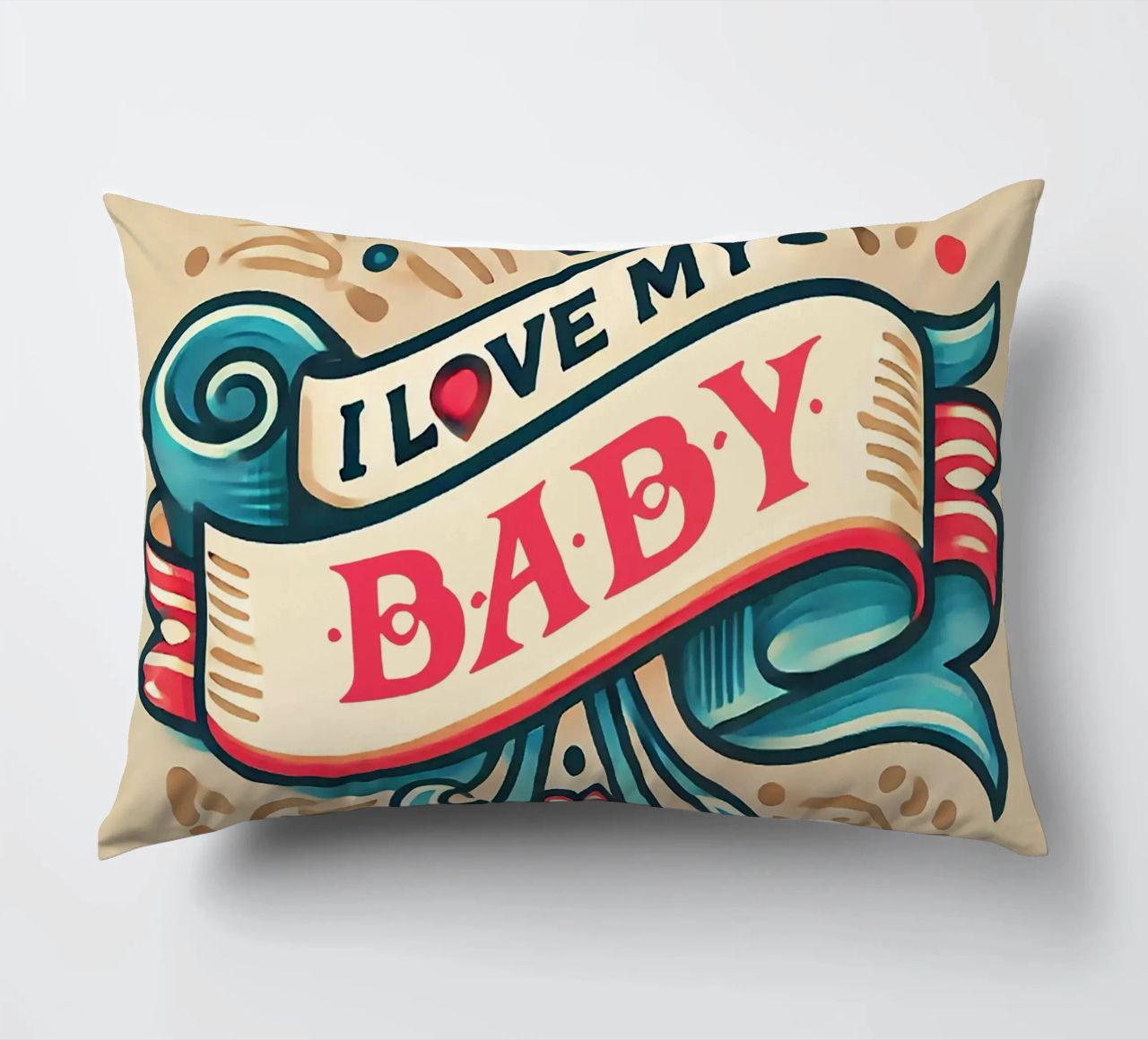 I LOVE MY BABY coussin de Vintage Van Gogh