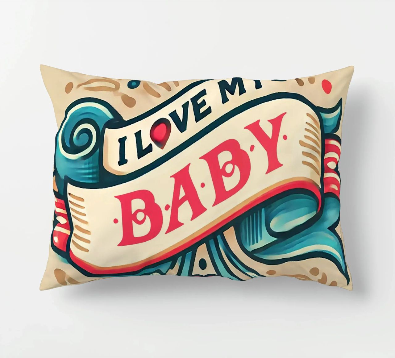 I LOVE MY BABY coussin de Vintage Van Gogh