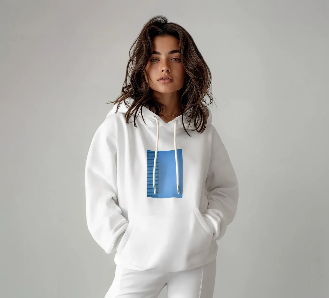 skyline building felpa con cappuccio da Bleu