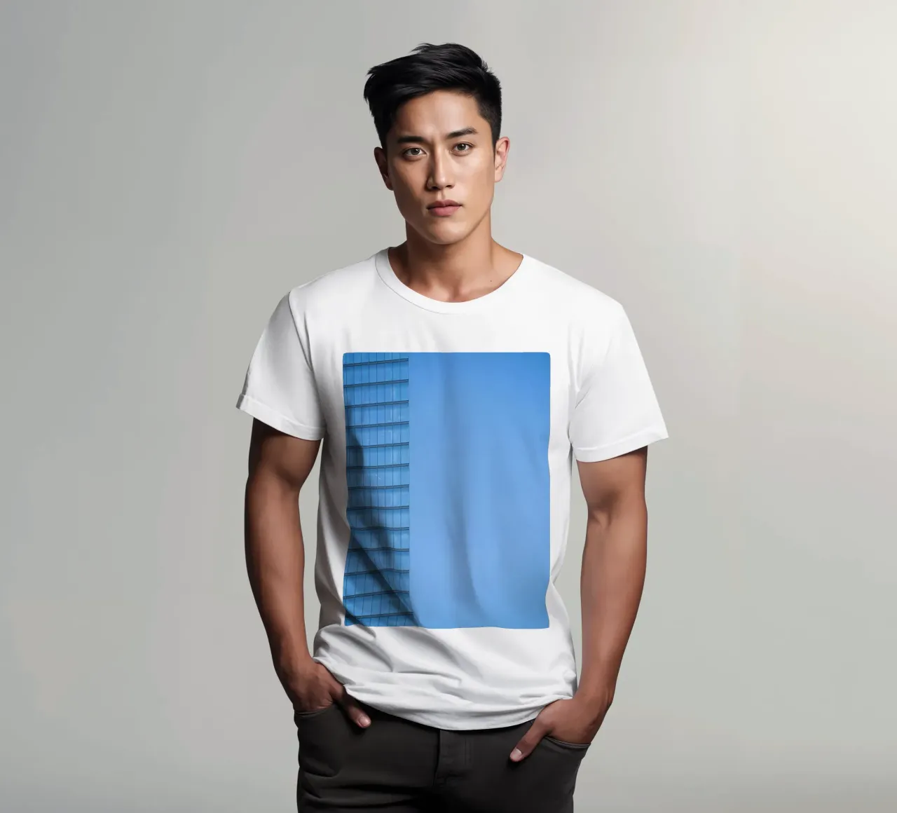 edificio skyline t-shirt da Bleu
