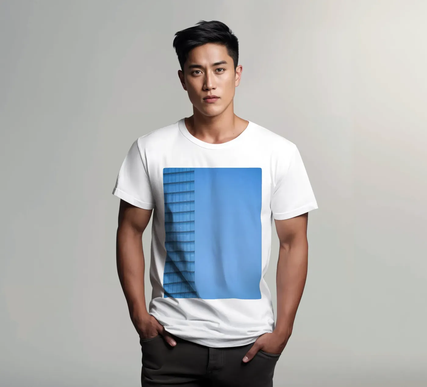 edificio skyline t-shirt da Bleu