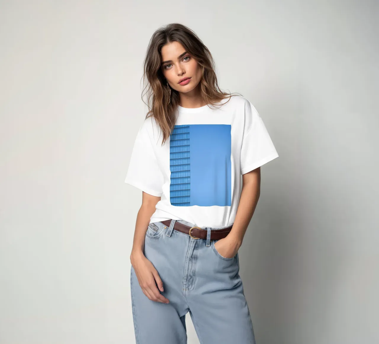 edificio skyline t-shirt da Bleu