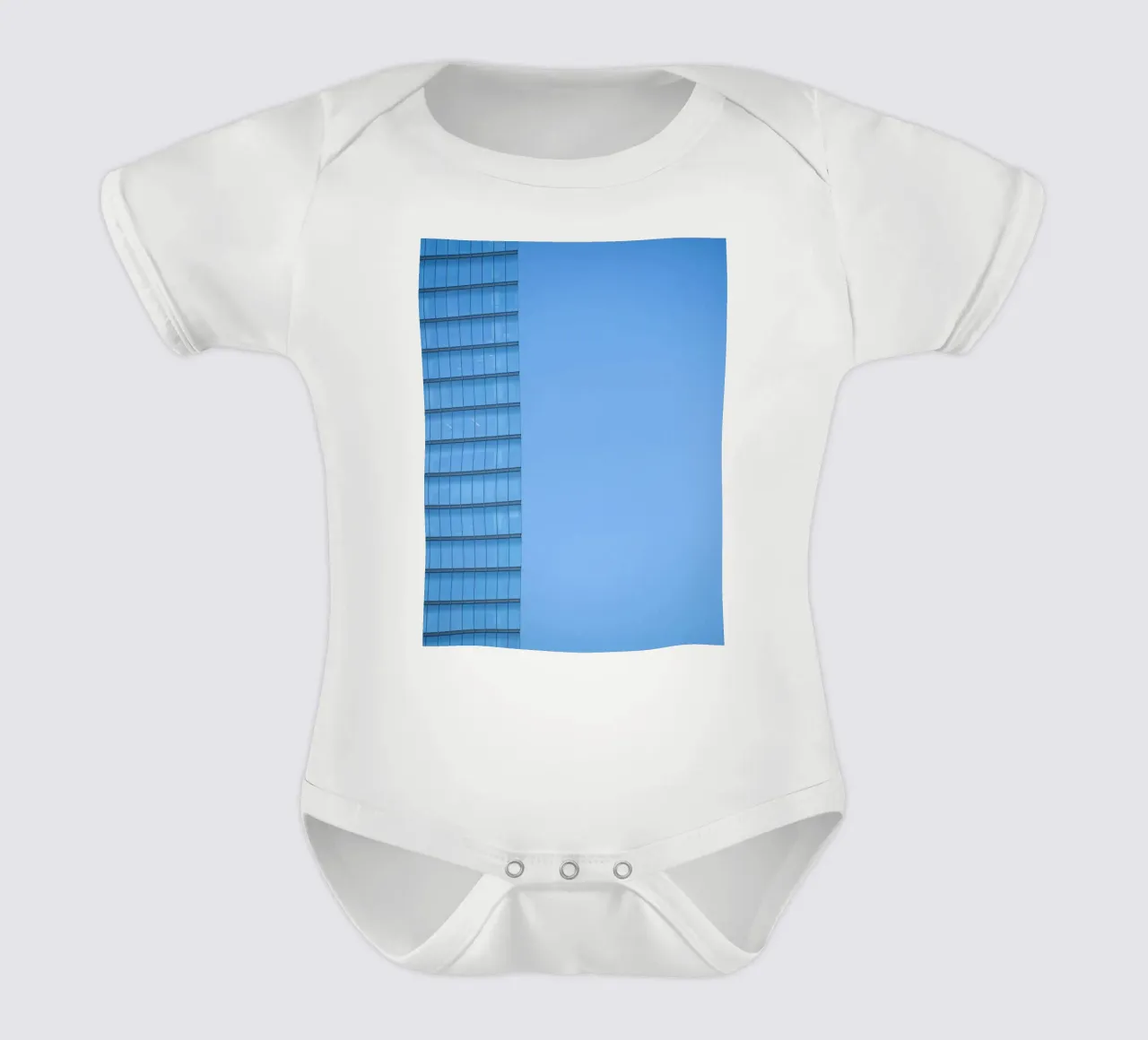 edificio skyline body neonato maniche corte da Bleu