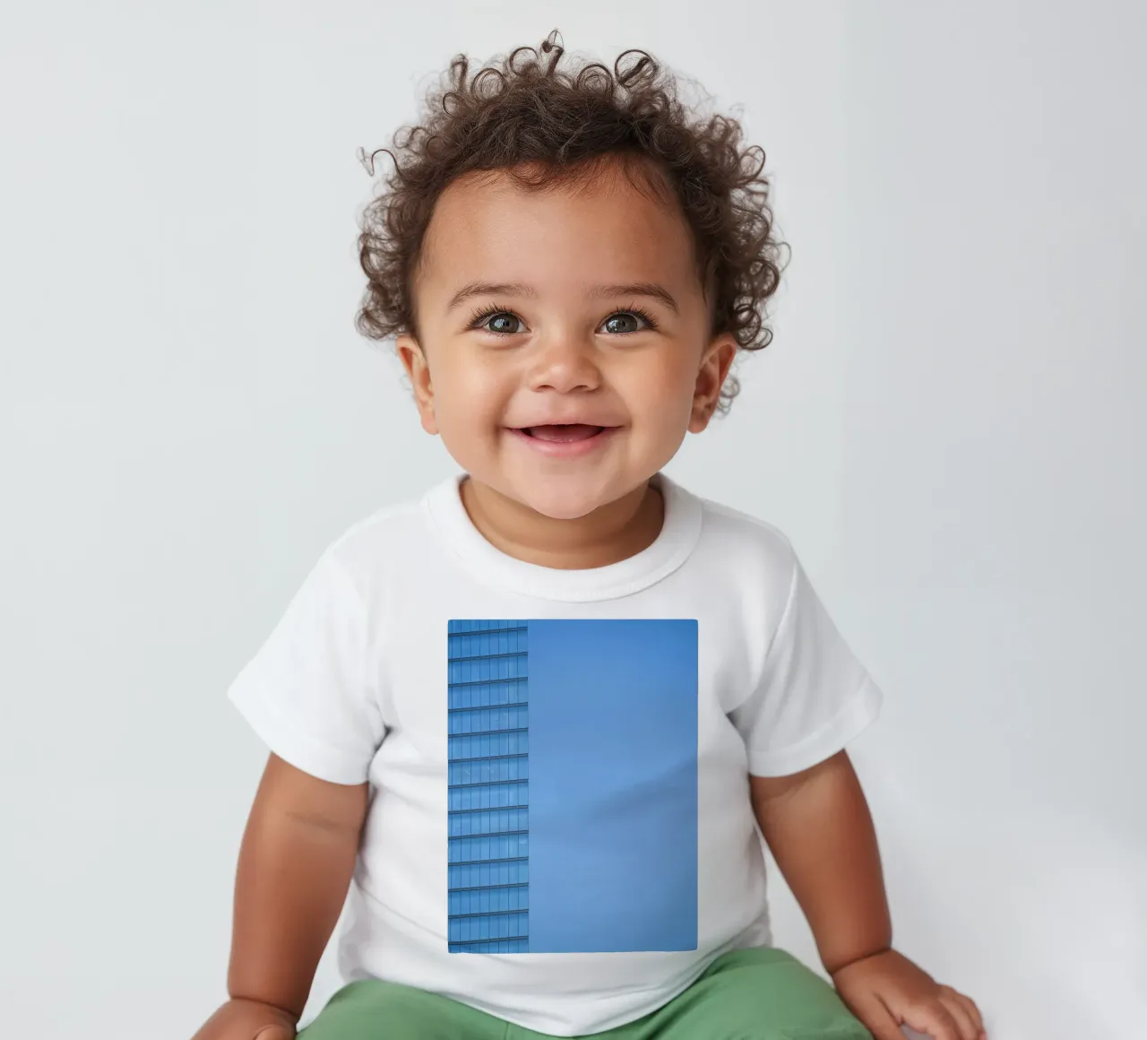 skyline building baby t-shirt by Bleu