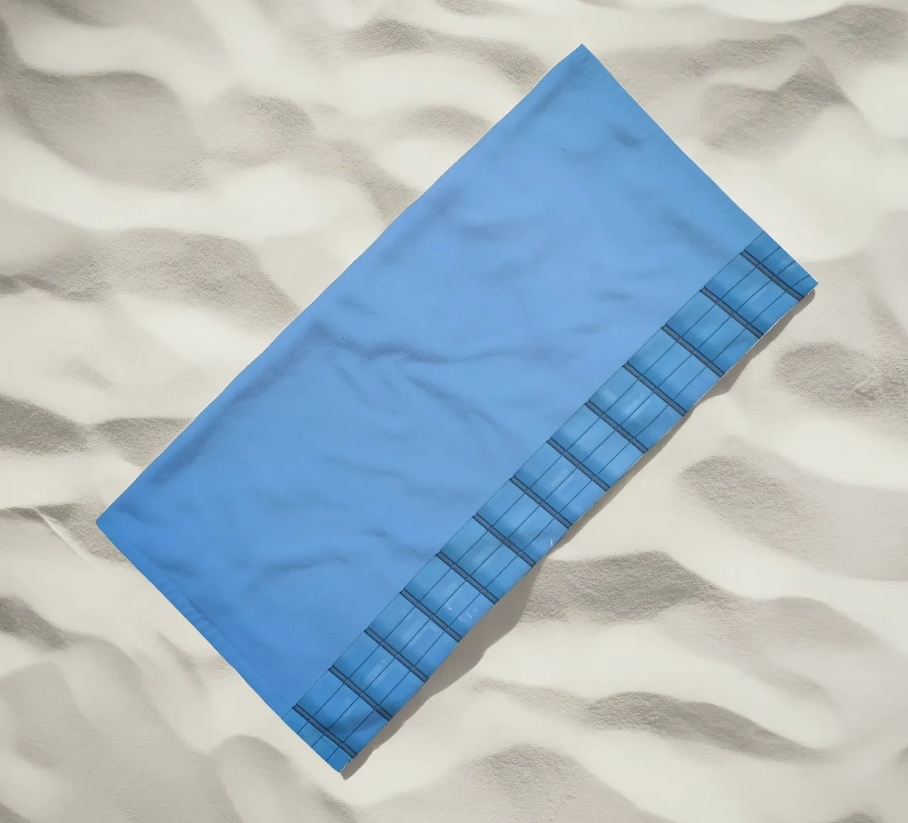 bâtiment skyline serviette de plage de Bleu