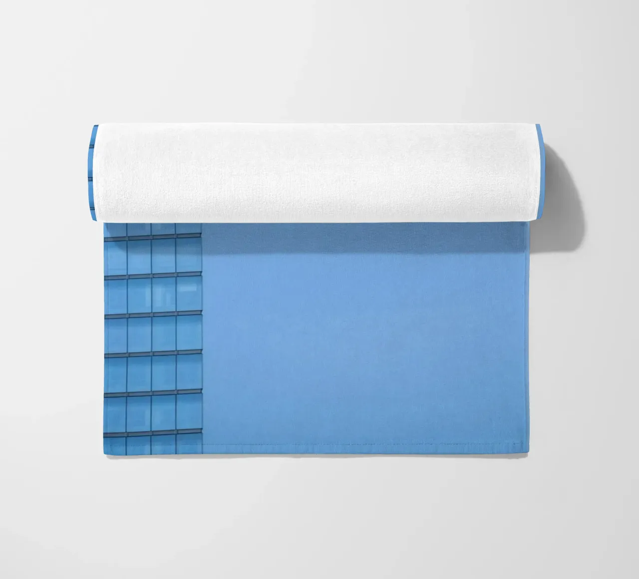 bâtiment skyline serviette de plage de Bleu