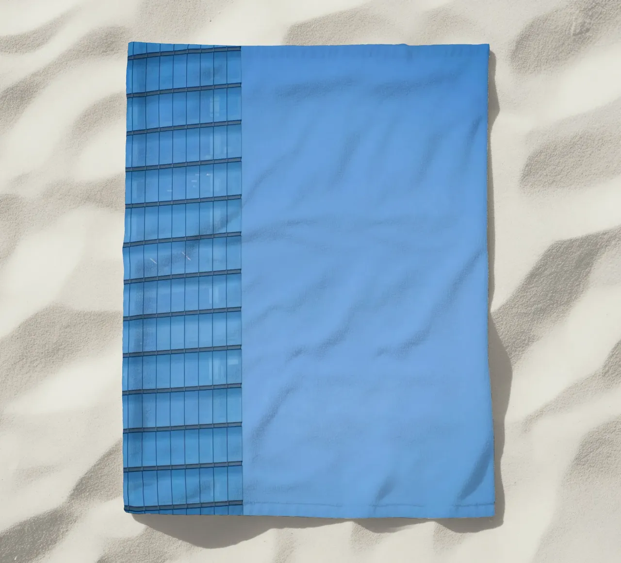 bâtiment skyline serviette de plage de Bleu