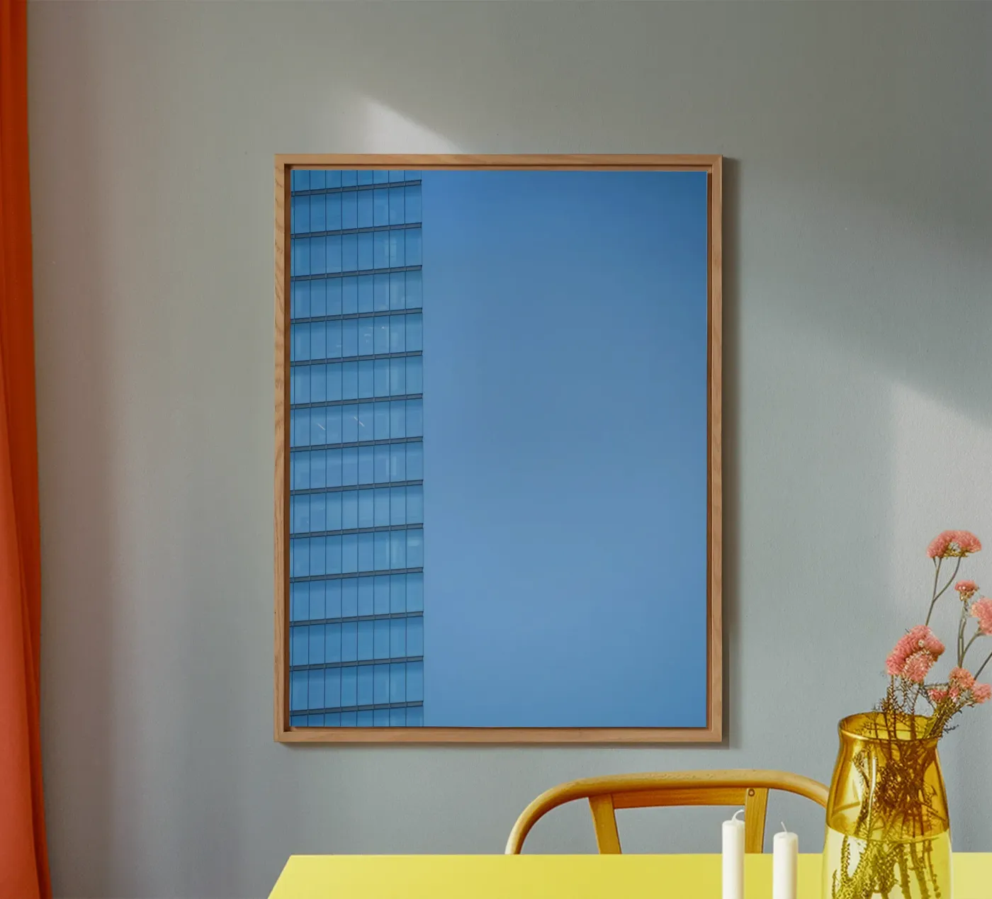 skyline building panneau forex de Bleu