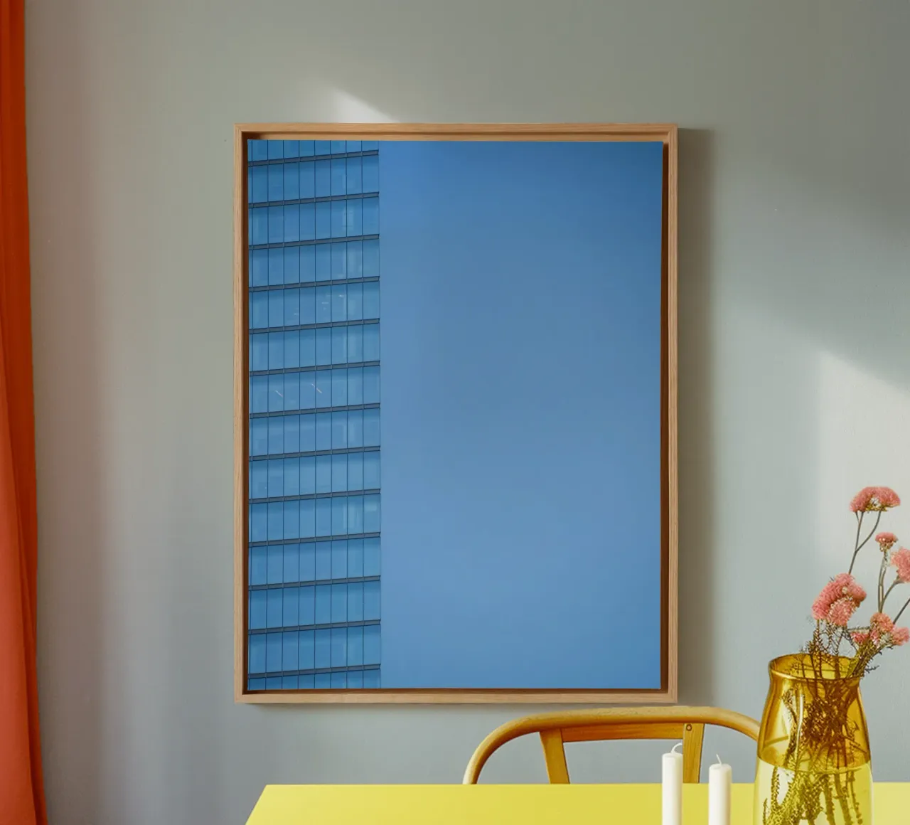 edificio skyline tela da Bleu