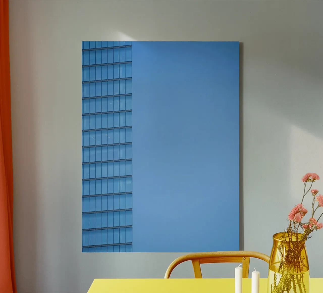 edificio skyline tela da Bleu