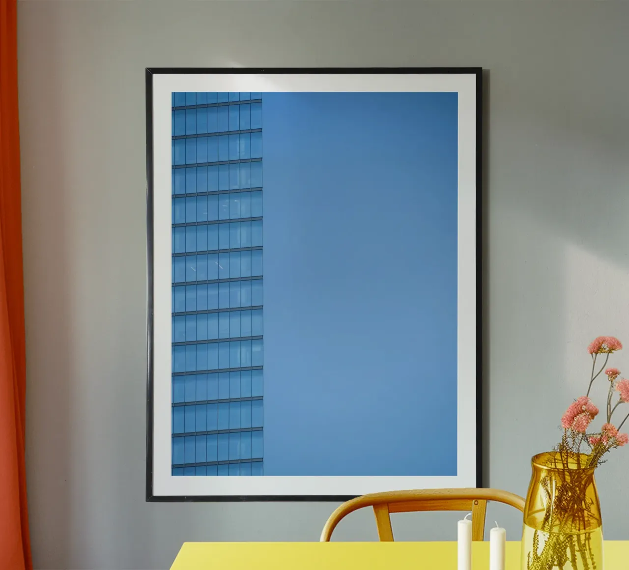 Skyline-Gebäude Poster von Bleu