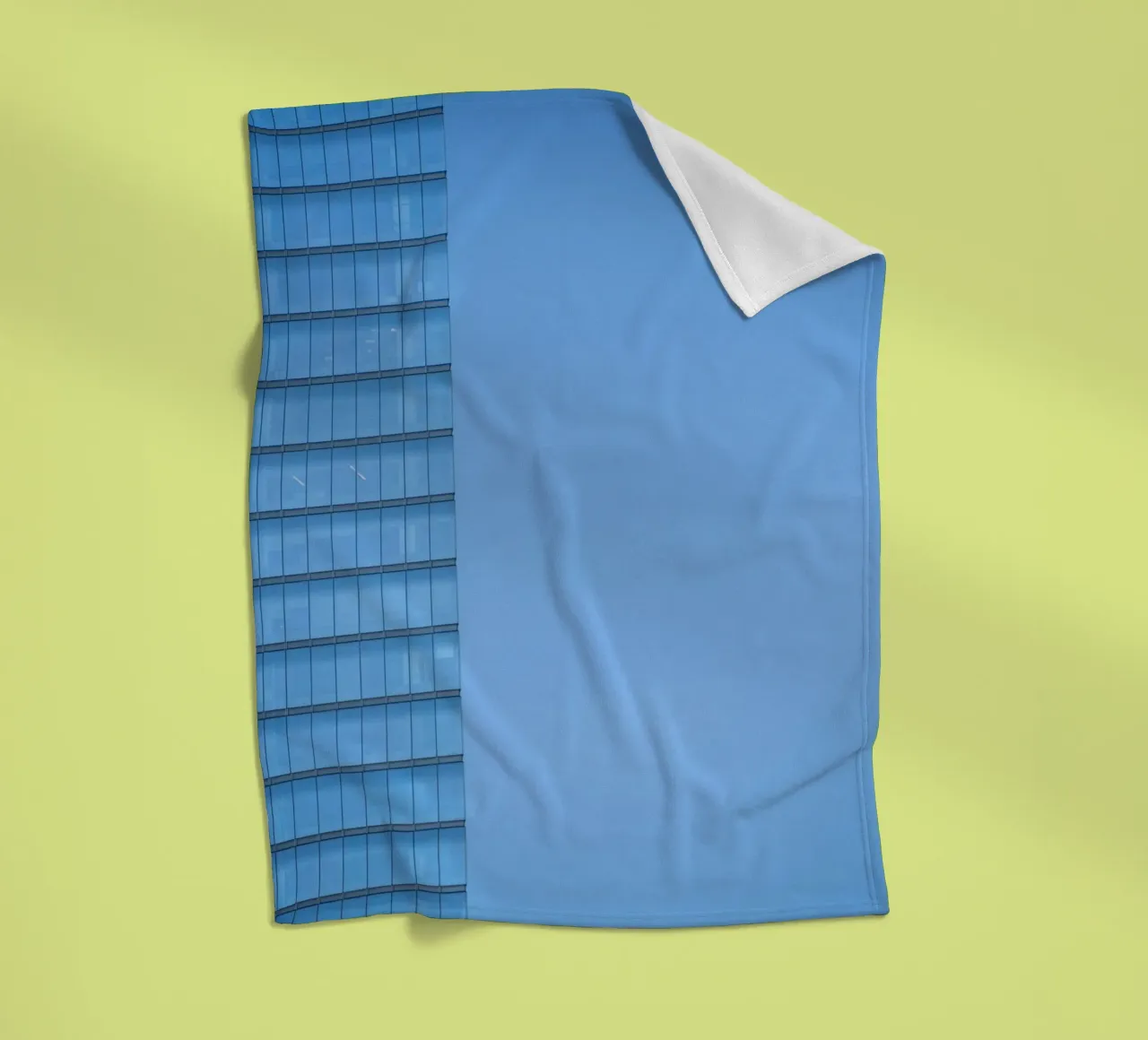 skyline building fleece blanket by Bleu