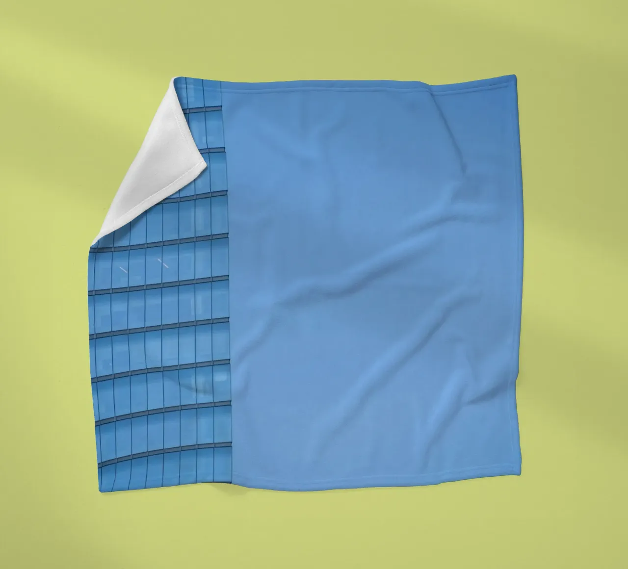 skyline building fleece blanket by Bleu