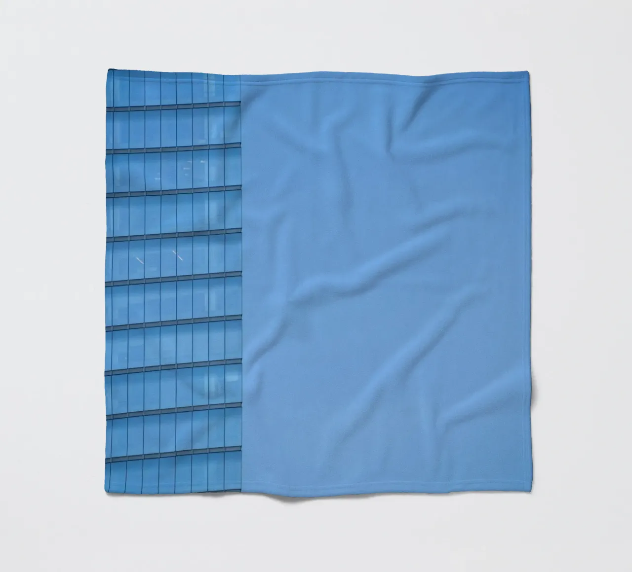 skyline building fleece blanket by Bleu