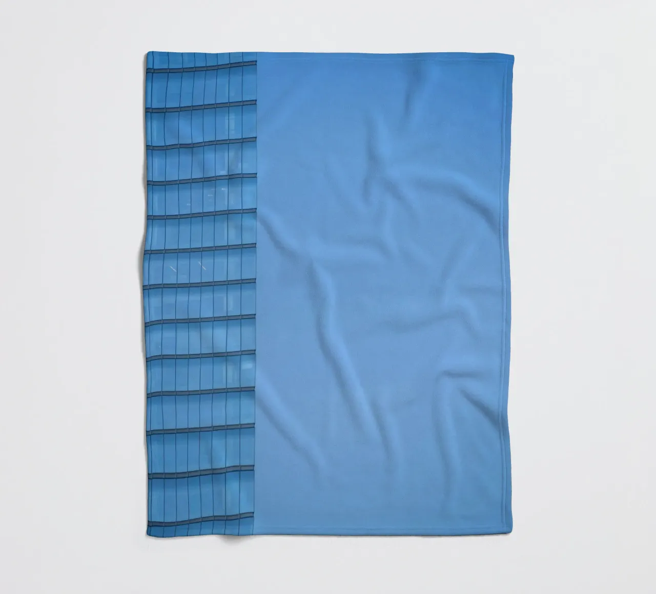 skyline building fleece blanket by Bleu