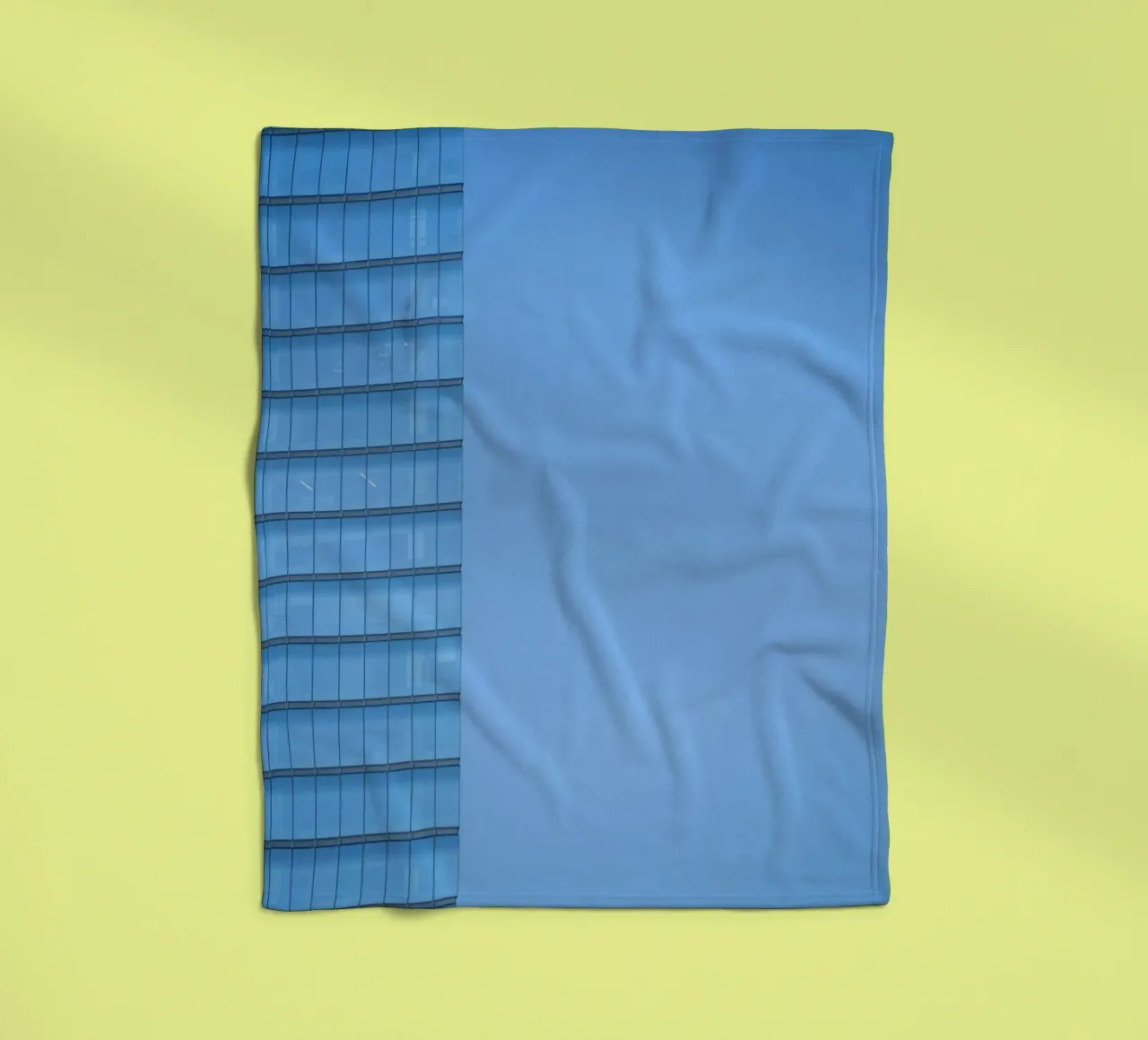 skyline building fleece blanket by Bleu