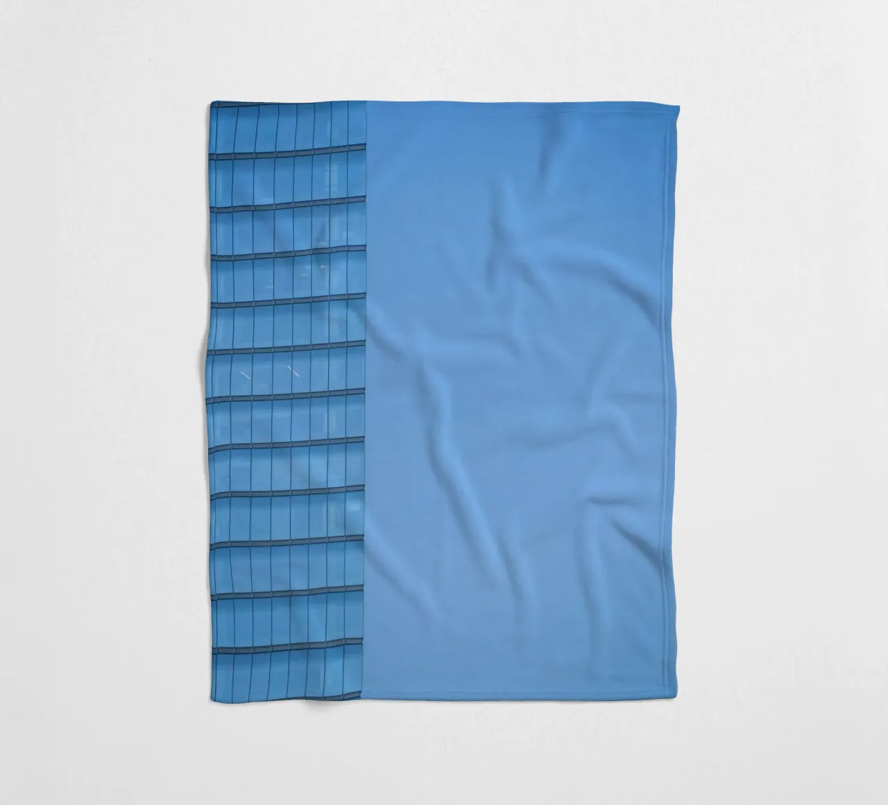 skyline building fleece blanket by Bleu