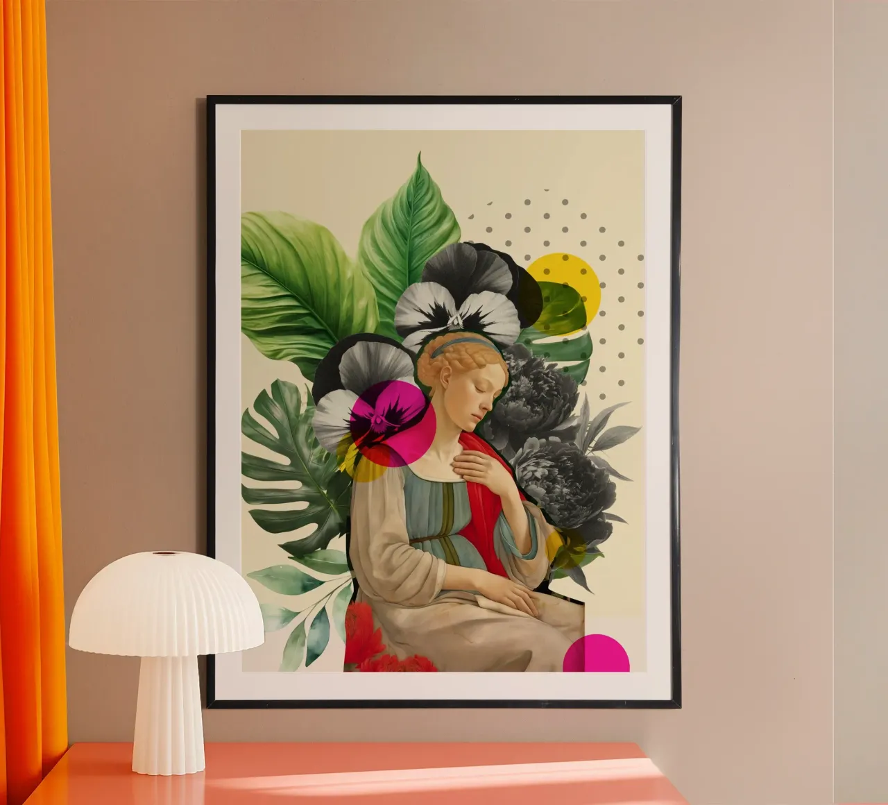 The Garden of Stillness poster con telaio in legno da Indigo Rain
