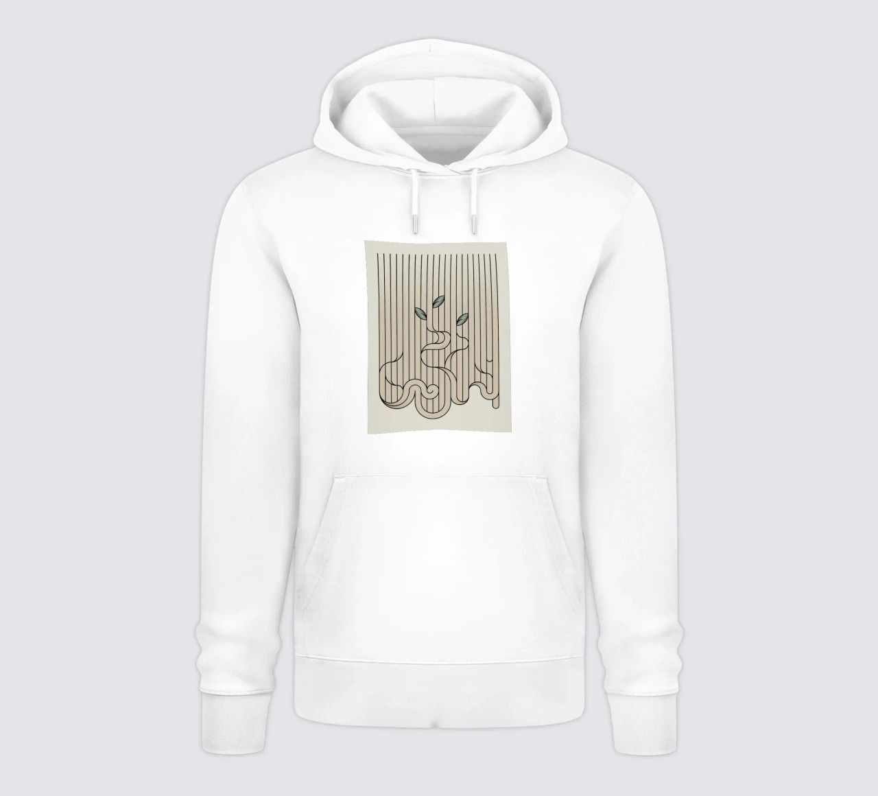 linee curve felpa con cappuccio da hinity