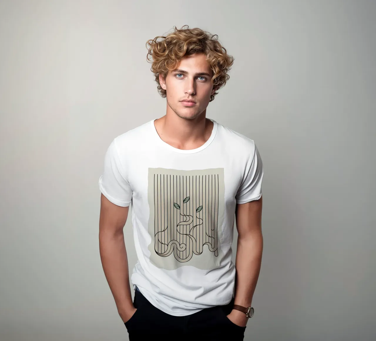 lignes courbes t-shirt de hinity