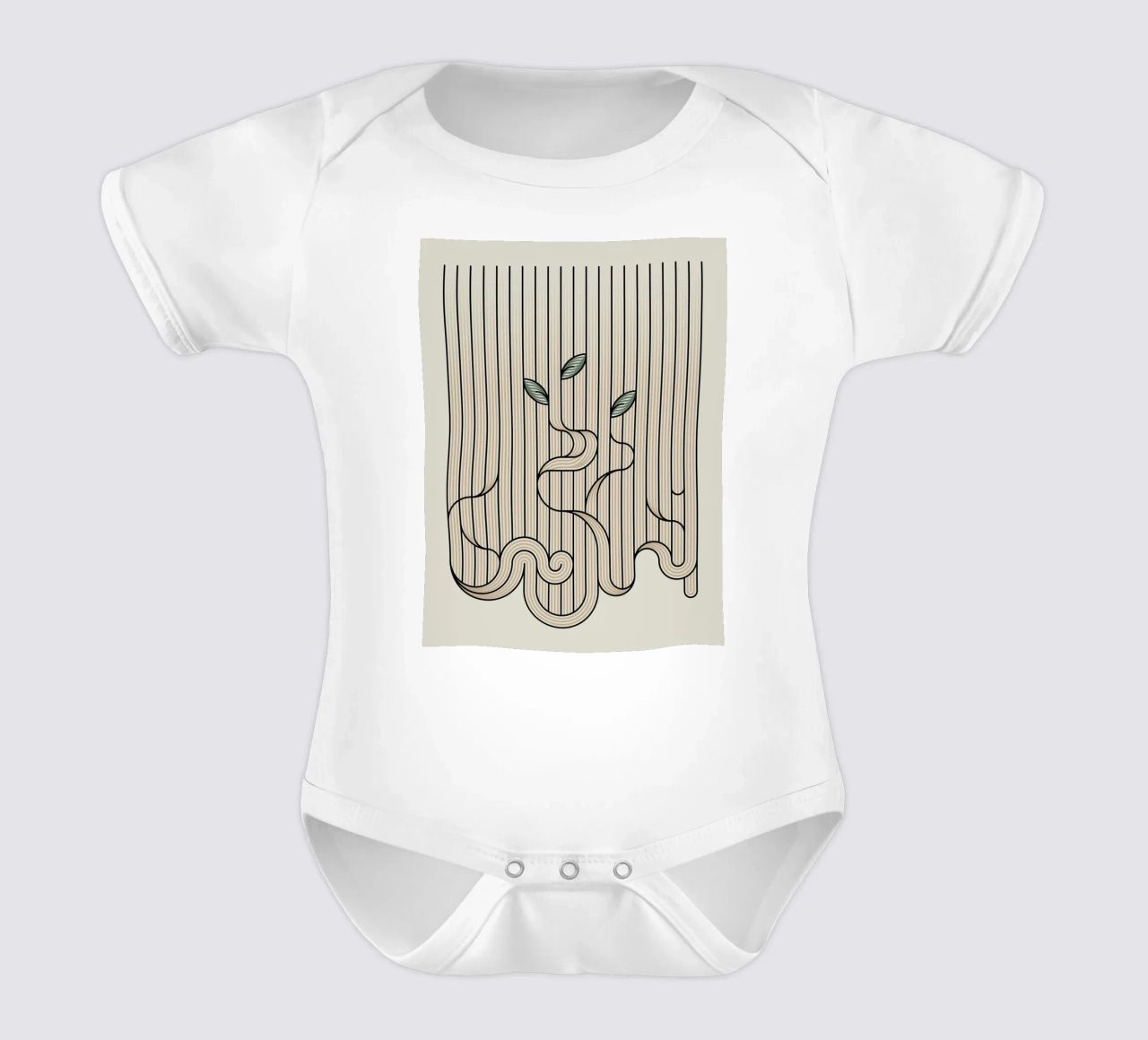 linee curve body neonato maniche corte da hinity