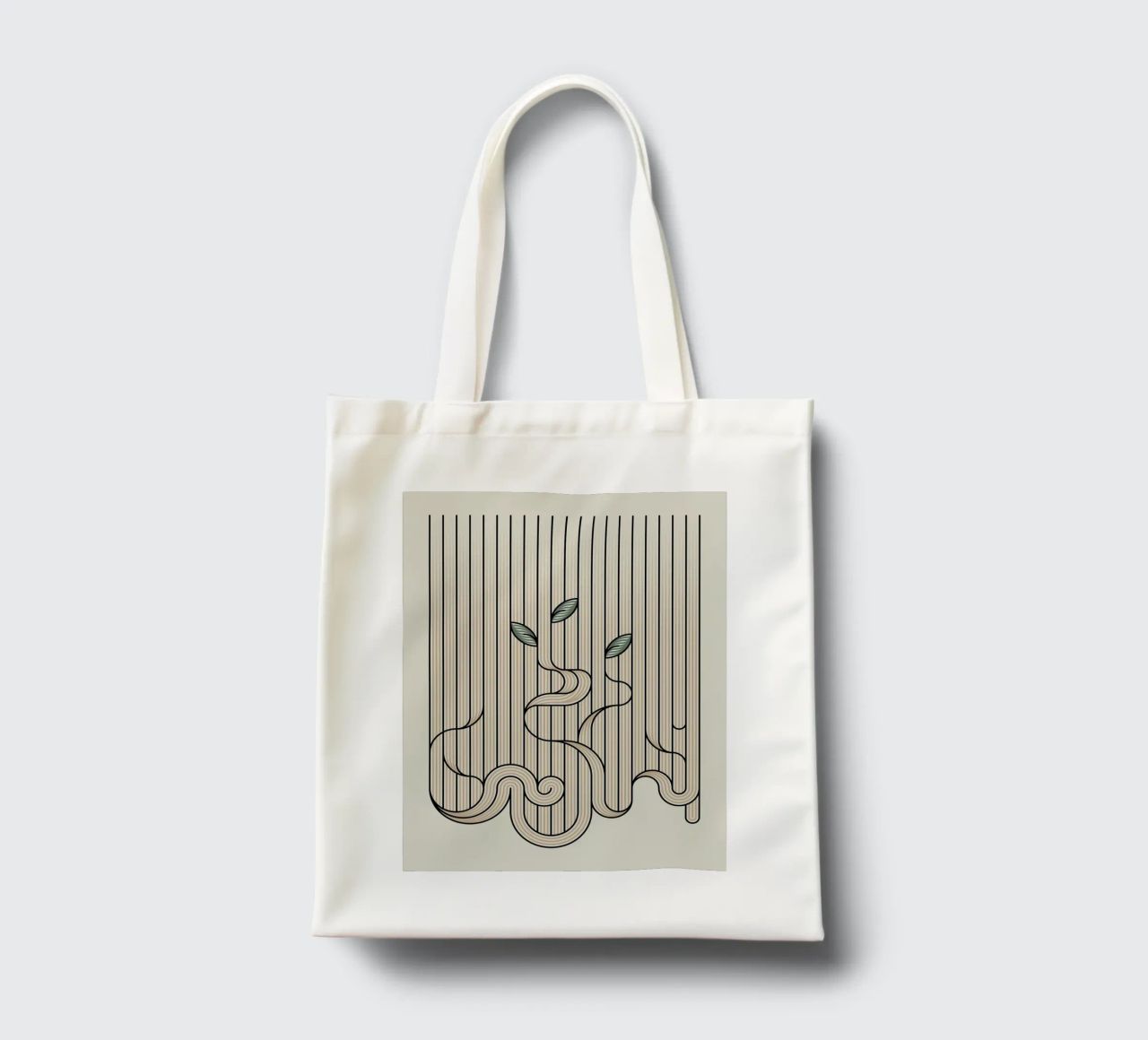 linee curve borsa in juta da hinity