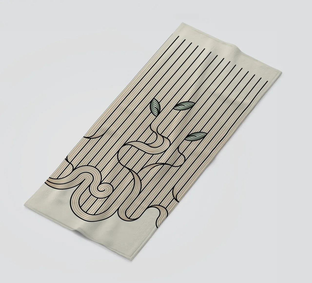 Linien Kurven Strandtuch von hinity