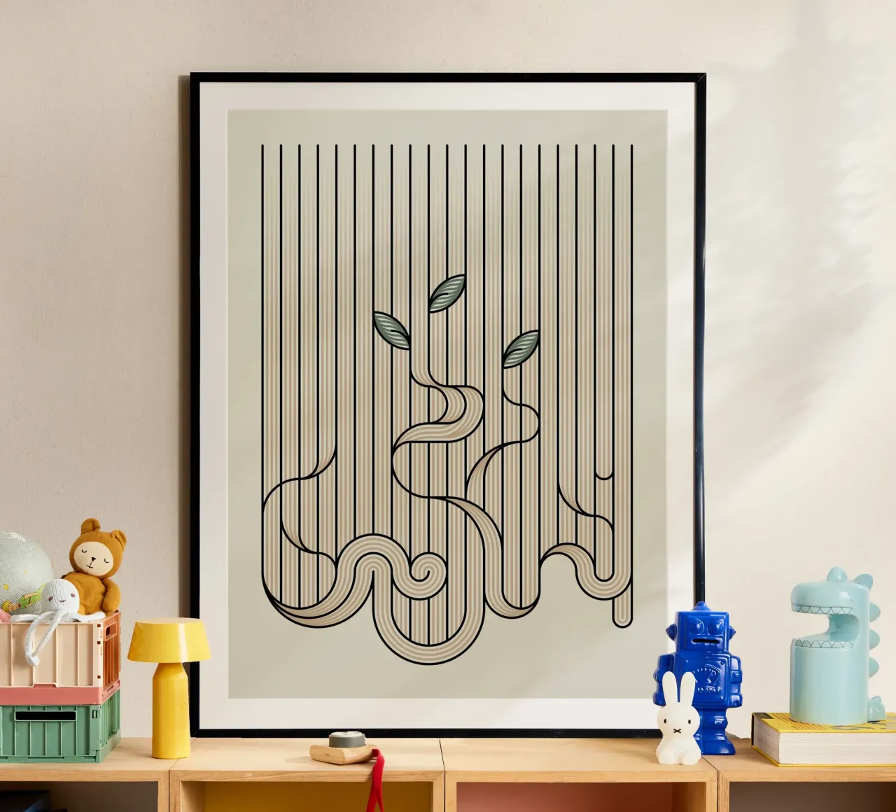 lines curves poster by hinity