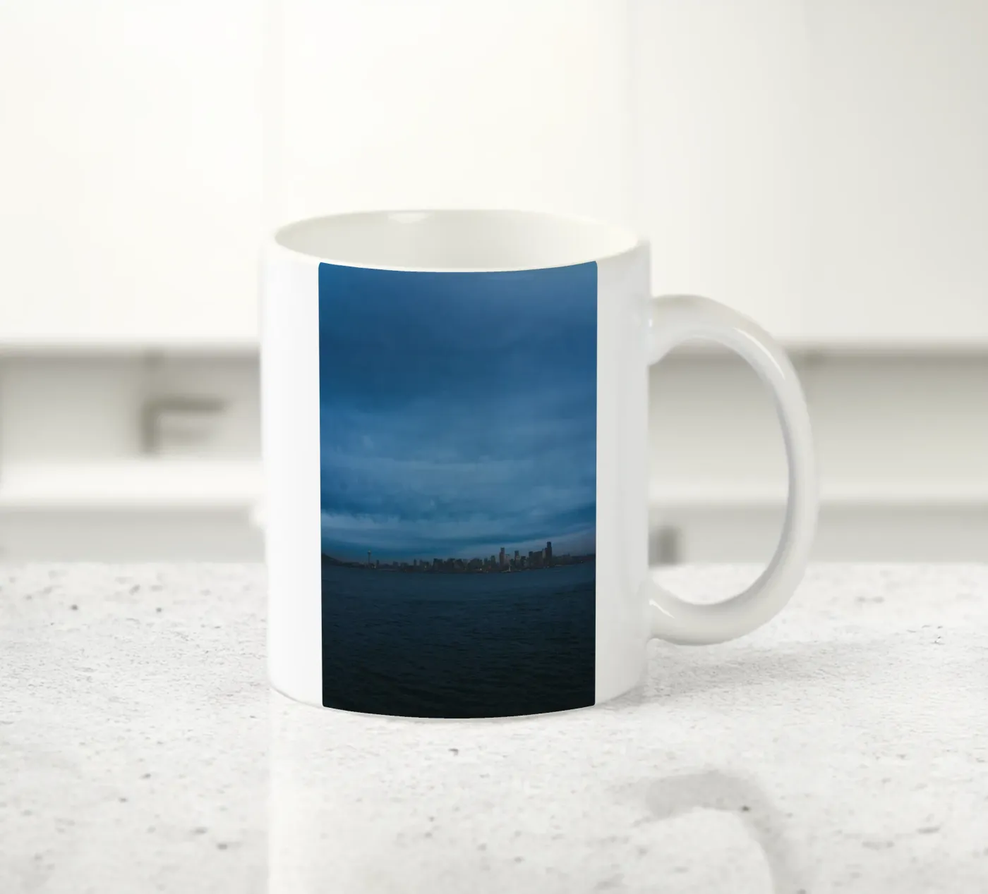 dark cloudy ceramic mug by Bleu