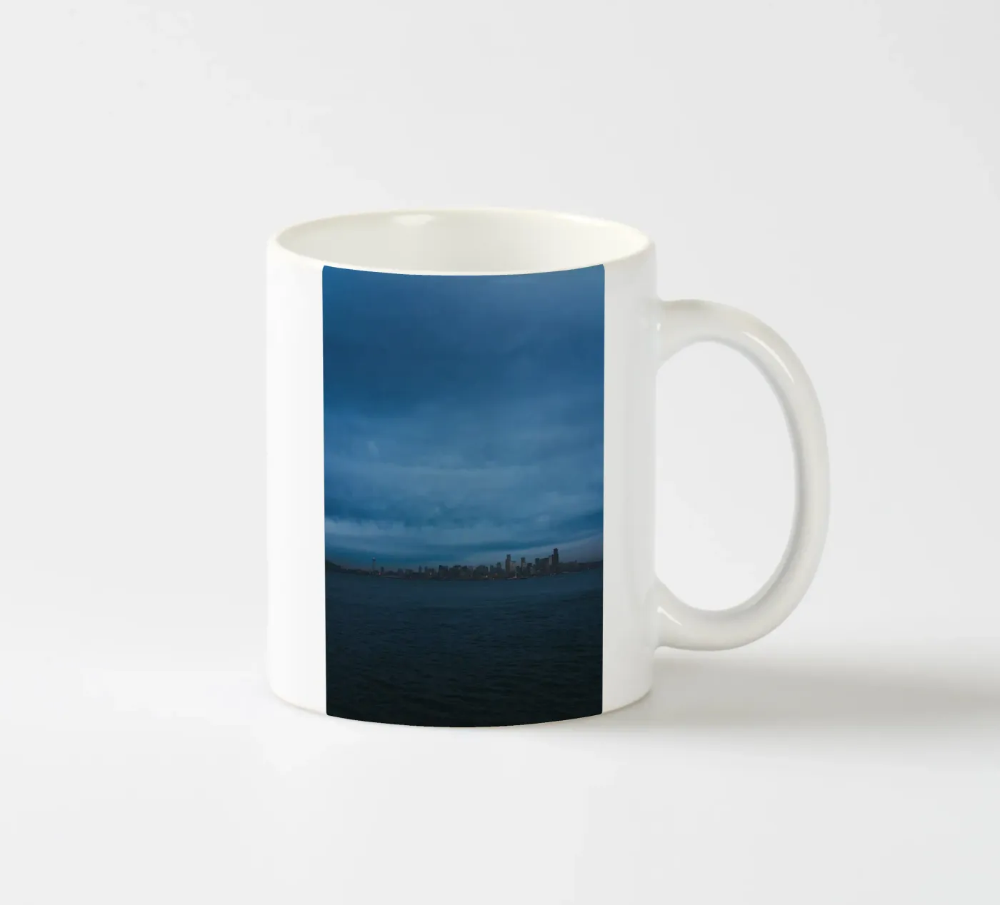 dark cloudy ceramic mug by Bleu