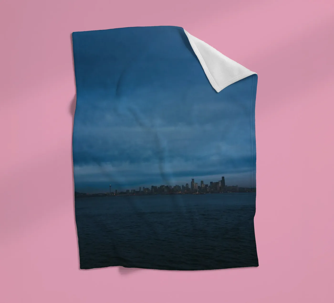 dark cloudy fleece blanket by Bleu