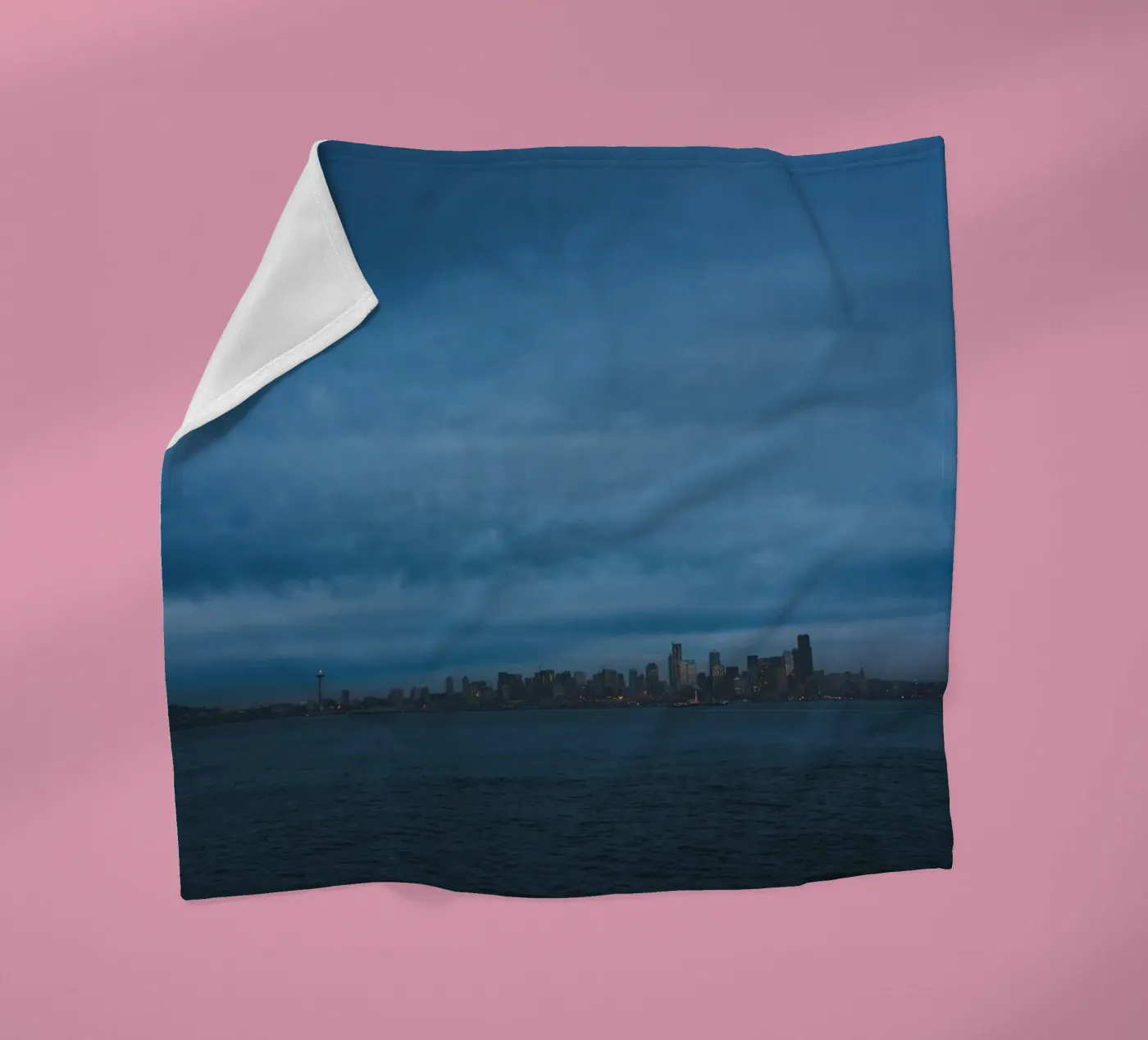 dark cloudy fleece blanket by Bleu